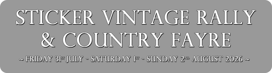 Sticker Vintage Rally and Country Fayre Cornwall 31st July 2026 1st 2nd August 2026